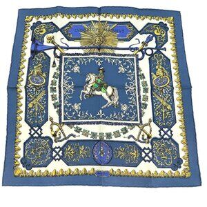 【HERMES/エルメス】 カレ90 LVDOVICVS MAGNVS Hermès Lvdovicvs Magnvs Framed Scarf | Maison George
